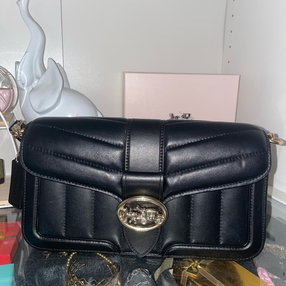 Coach Georgie Quilted Shoulder Bag w/ Strap - Picture 2 of 10